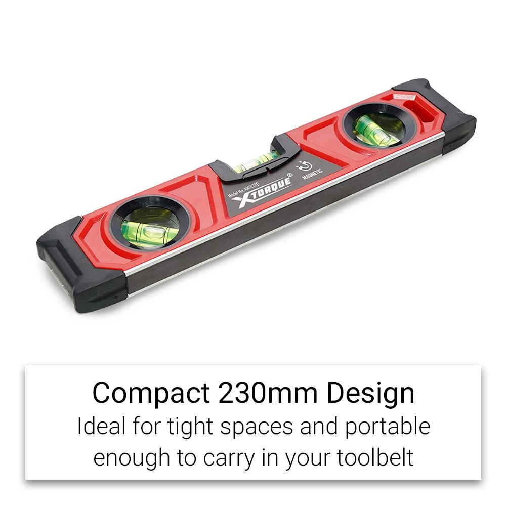 Xtorque XMTL230 230mm Magnetic Torpedo Level Aluminium – image 2