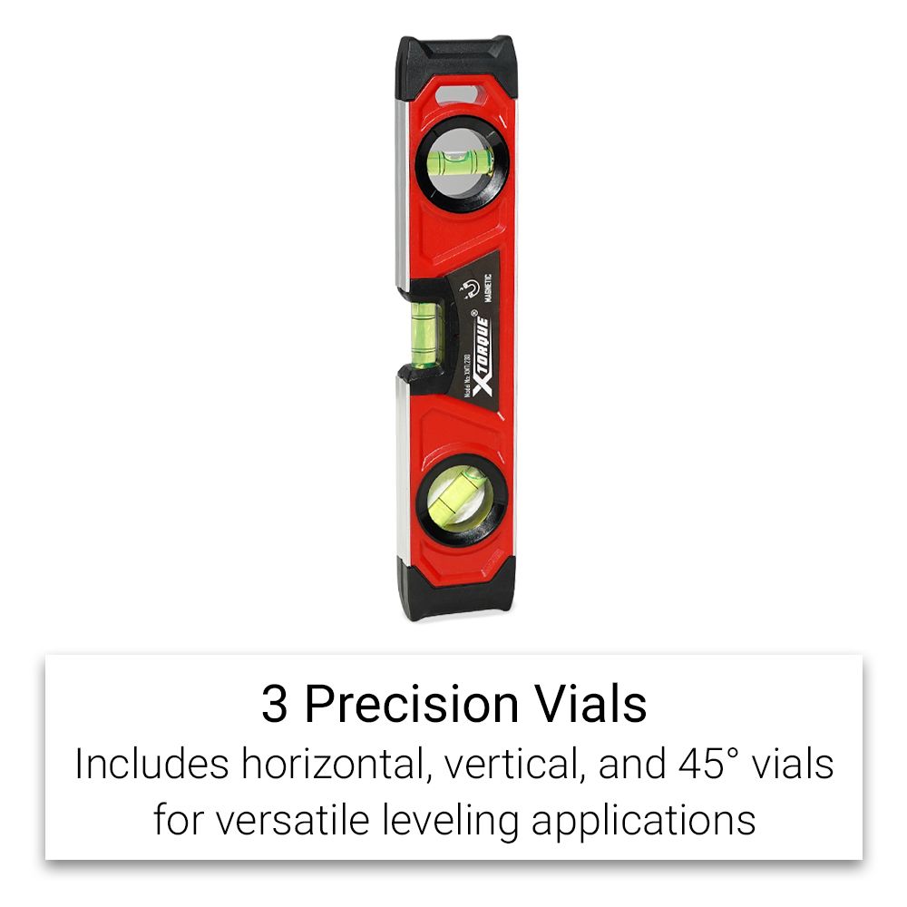 Xtorque XMTL230 230mm Magnetic Torpedo Level Aluminium – image 3