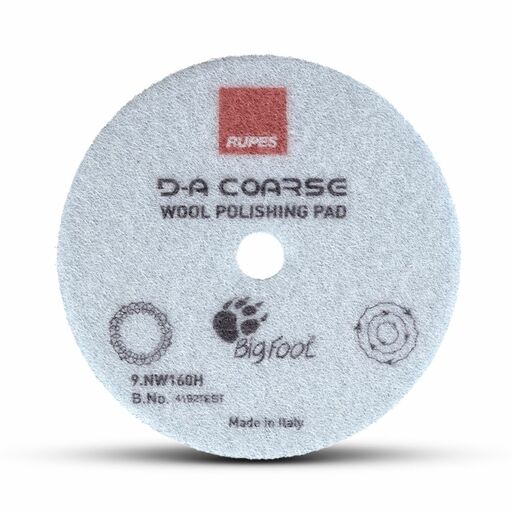 Rupes 9.NW80H BigFoot 80mm Coarse Wool Polishing Pad (Blue) – image 2