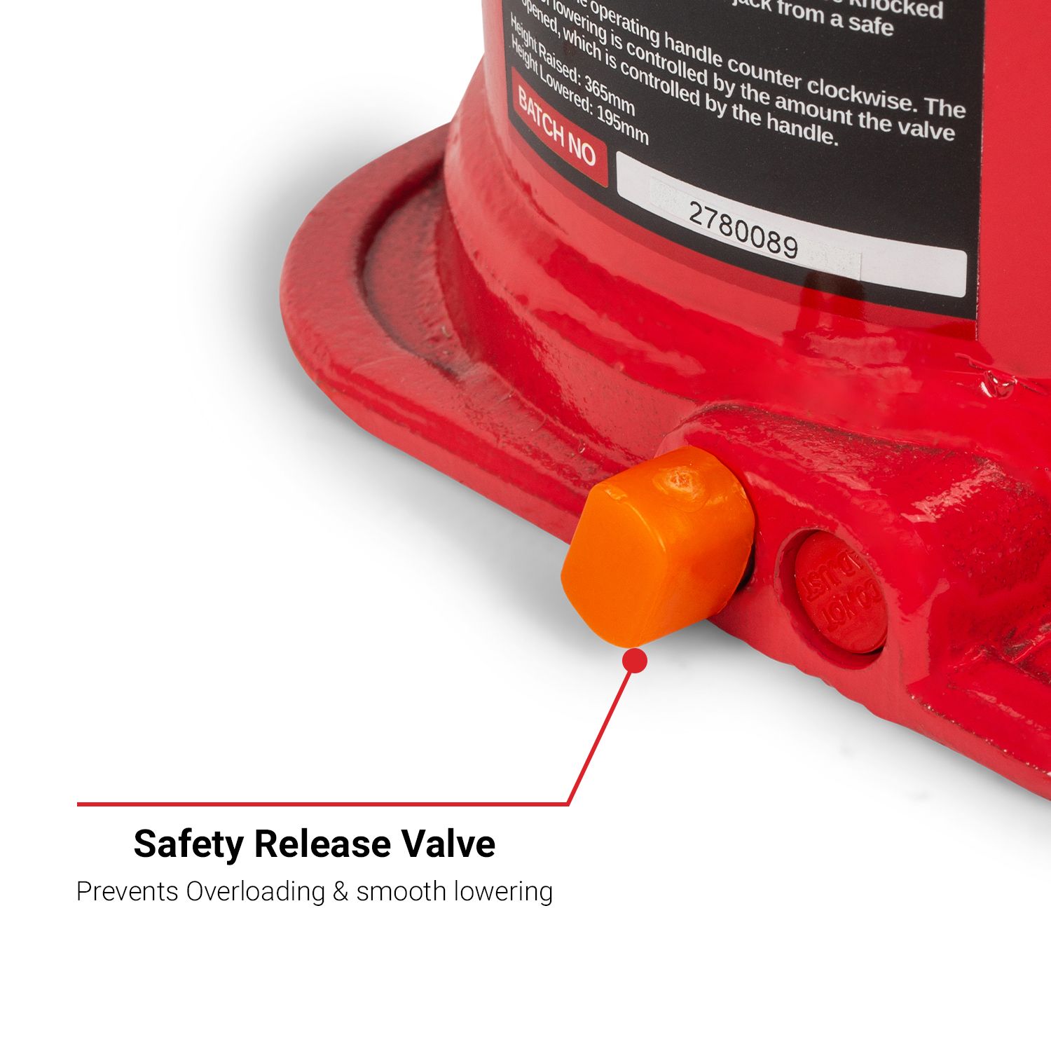 Daytona D20TSWBJ 20 Tonne Squat Welded Bottle Jack – image 8