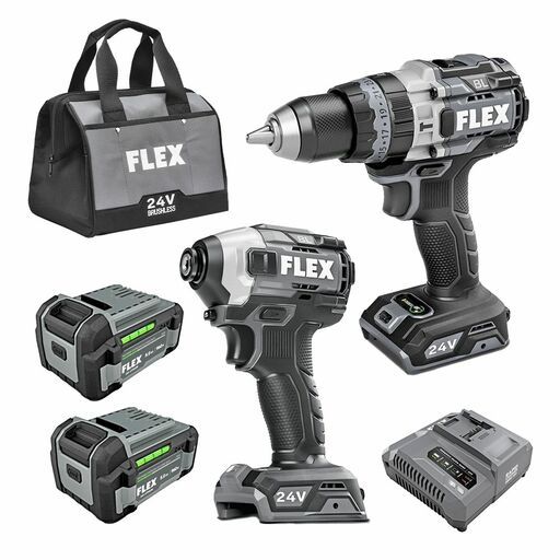 Flex FXMA202-2C 24V 5.0Ah Li-ion Cordless Brushless 2pce Heavy Duty Combo Kit