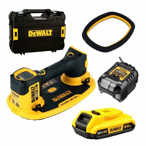 DeWalt DCE590D1T-XE 18V 2.0Ah Li-ion Cordless Vacuum Grabo Suction Lifter Combo Kit