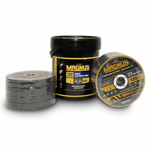 MAGNUS MCD100 100-Pack 125mm (1mm) Inox Cutting Disc Tub