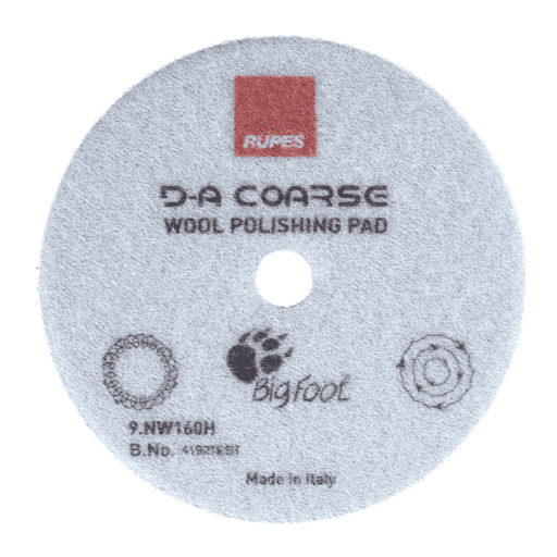 Rupes 9.NW160H BigFoot 160mm Coarse Wool Polishing Pad (Blue) – image 2