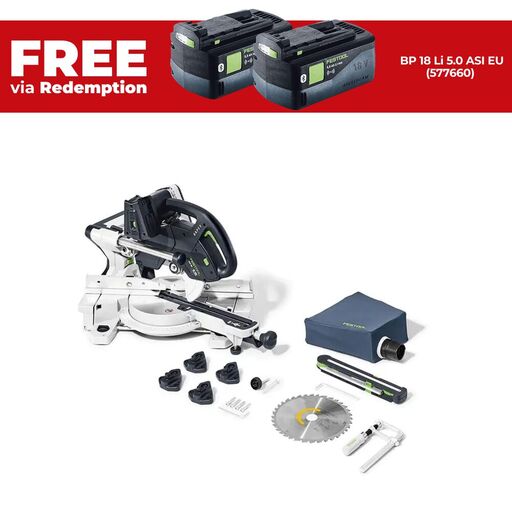 Festool KSC-60 EB-Basic KAPEX (577775) 18V Li-ion 216mm (8.5") Slide Compound Mitre Saw - Skin Only