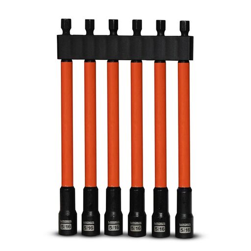MAGNUS MNS516 6pce 5/16" x 150mm Long Coloured Magnetic Nut Setters