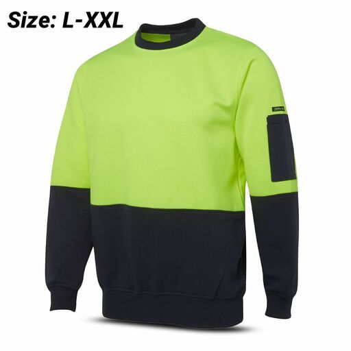JB's Wear 6HVCNEN HV FLEECY CREW LIME/NAVY