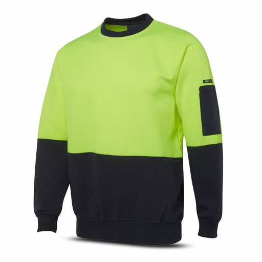 JB's Wear 6HVCNEN HV FLEECY CREW LIME/NAVY – image 2