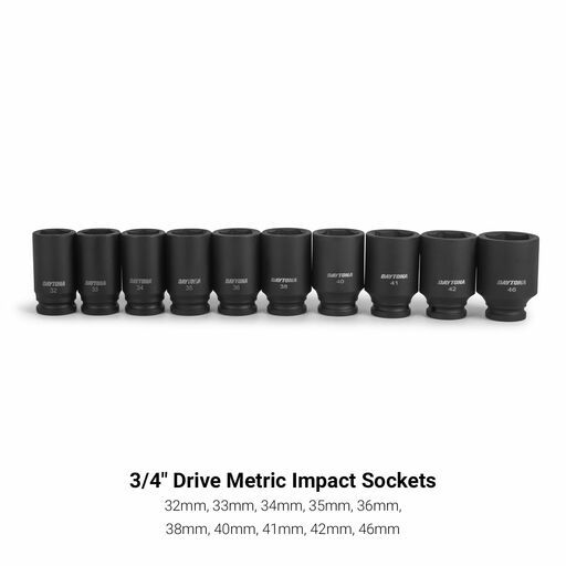 Daytona DISE2934 29pce 3/4" Deep Impact 19-65mm Metric CR-MO Socket Set – image 5