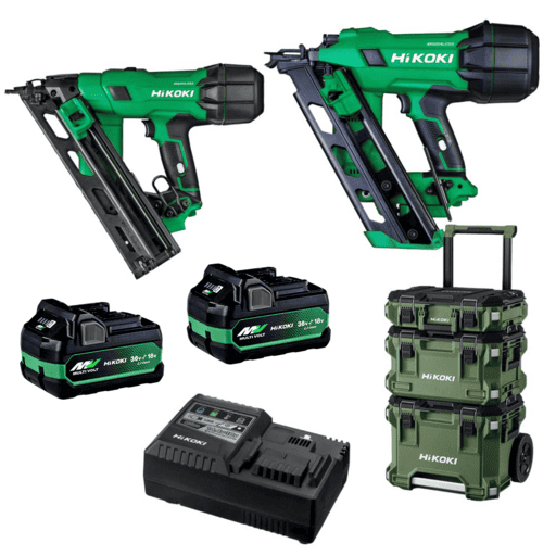HiKOKI HIKNMASTER2(HRZ) 18V 5.0Ah/2.5Ah Li-Ion Cordless Brushless Nailer 2pce Combo Kit – image 4