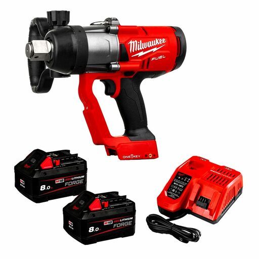 Milwaukee M18ONEHIWF1802FB 18V 8.0Ah REDLITHIUM FUEL 1" High Torque Impact Wrench with ONE-KEY Combo Kit