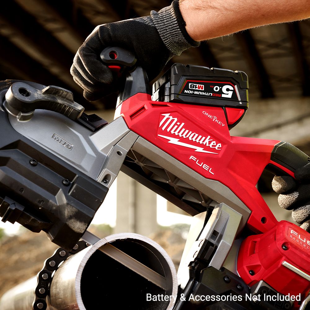 Milwaukee M18FBS125DO0 18V Li-ion FUEL 125mm Deep Cut Dual-Trigger Cordless Band Saw with ONE-KEY - Skin Only – image 7