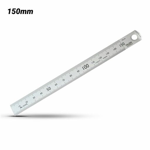 Toledo 301956 150mm Stainless Steel Single Sided Easy Pick-Up Rule - Metric
