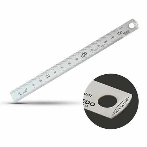 Toledo 301956 150mm Stainless Steel Single Sided Easy Pick-Up Rule - Metric – image 3