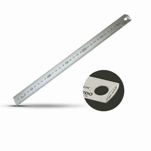 Toledo 301957 300mm Stainless Steel Single Sided Easy Pick-Up Rule - Metric – image 3