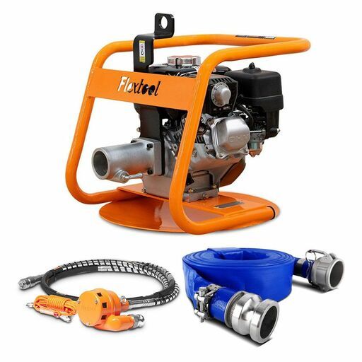 Flextool FDU-P1+FP212G-6+ILFH20 5.5HP Petrol Standard Drive Unit with 6m General Trash Pump & 20m x 50mm (2") Lay Flat Hose with Fittings