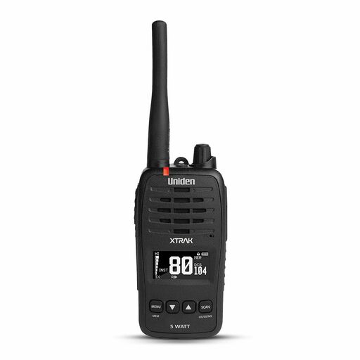 Uniden XTRAK50 5 Watt Waterproof Smart UHF Handheld Radio with Large OLED Display with Instant Replay Function - Black – image 2