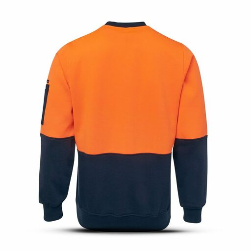 JB's Wear 6HVCNON HV FLEECY CREW ORANGE/NAVY – image 4
