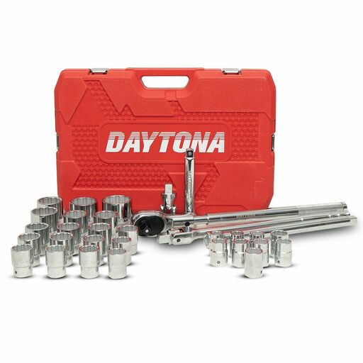 Daytona DSS3432 32pce 3/4" Drive 19-55mm and 3/4"-1-7/8" Socket Set with 200mm and 400mm Extension Bar – image 2