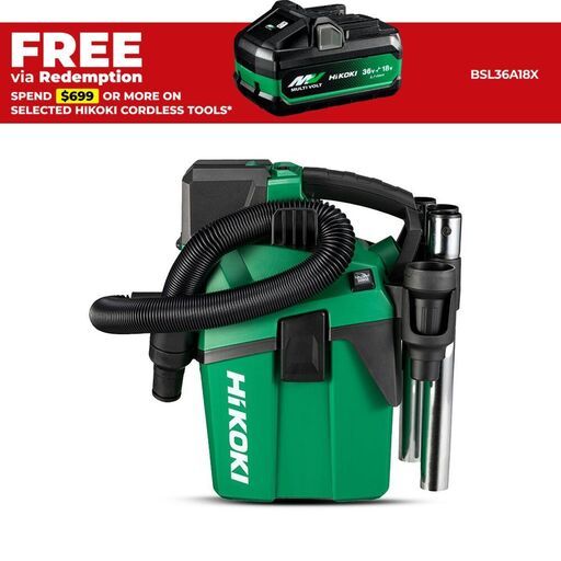 HiKOKI RP18DLA(W4Z) 18V Cordless L-Class Vacuum Cleaner - Skin Only