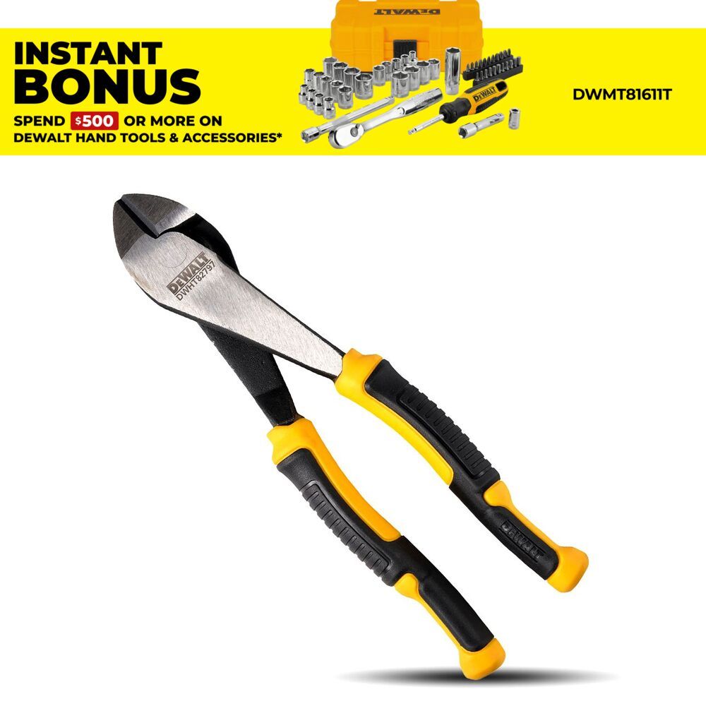 DeWalt DWHT82797-0 200mm Laser Hardened Diagonal Cutting Pliers – image 1