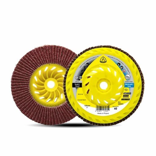 Klingspor 369301 SMT 975 abrasive mop discs, thread M14 ceramic 125 mm grain 40 convex – image 2