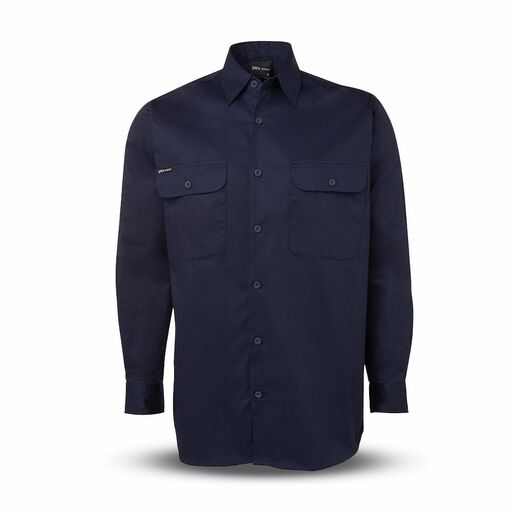 JB's Wear 6WSLL 150G L/S Work Shirt Navy – image 2
