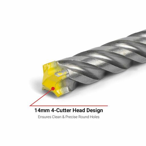 MAGNUS M144604 14mm x 460mm SDS Plus 4 Cutter Drill Bit – image 4
