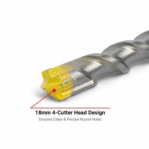 MAGNUS M184604 18mm x 460mm SDS Plus 4 Cutter Drill Bit – image 3