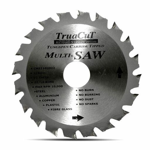 TruaCut CMS1102022 110mm x 20 Teeth with a 22/20 Bore Multi-Saw Blade – image 2