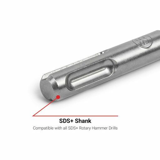 MAGNUS M651604 6.5mm x 160mm SDS Plus 4 Cutter Drill Bit – image 4