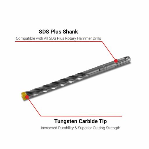 MAGNUS M101604 10mm x 160mm SDS Plus 4 Cutter Drill Bit – image 3