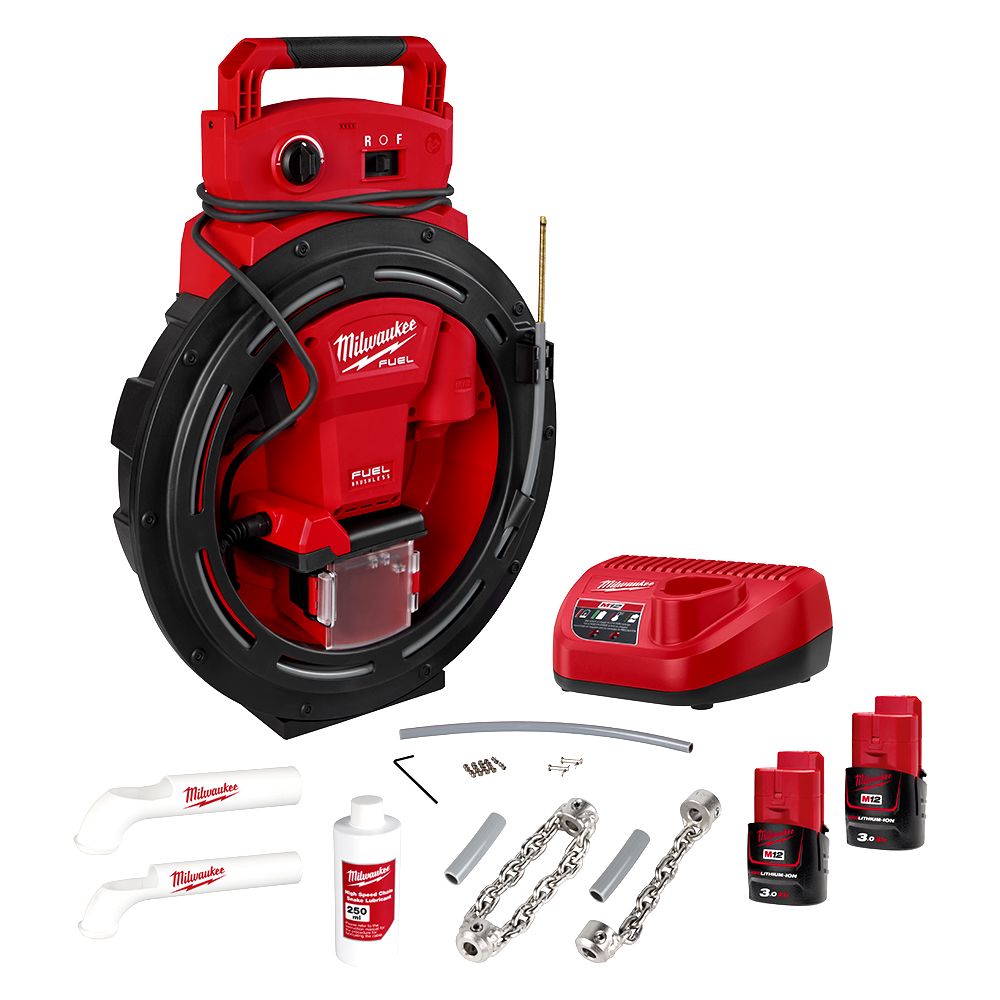 Milwaukee M12FFSM302 12V Li-ion FUEL™ High Speed Chain Snake Combo Kit – image 1