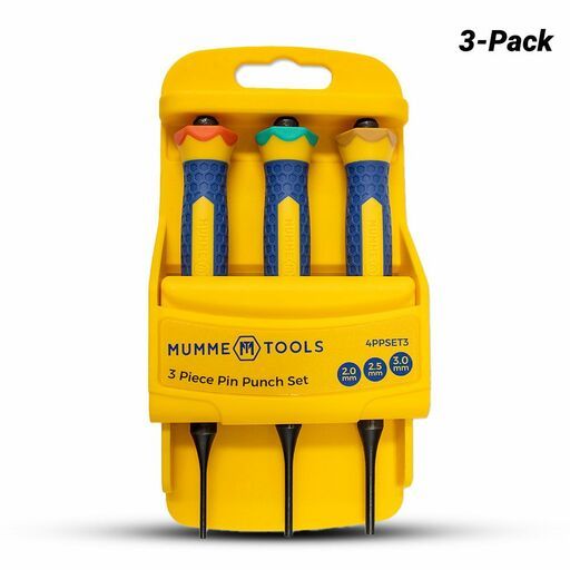 Mumme Tools 4PPSET3 3pce Pin Punch Set -  2mm, 2.5mm, 3mm Pins