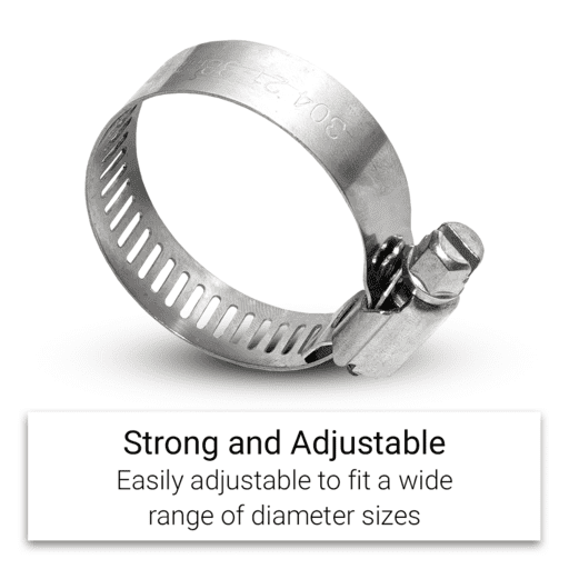 Fixed Fasteners FAC100 100Pce Adjustable Gear Hose Clamps – image 3