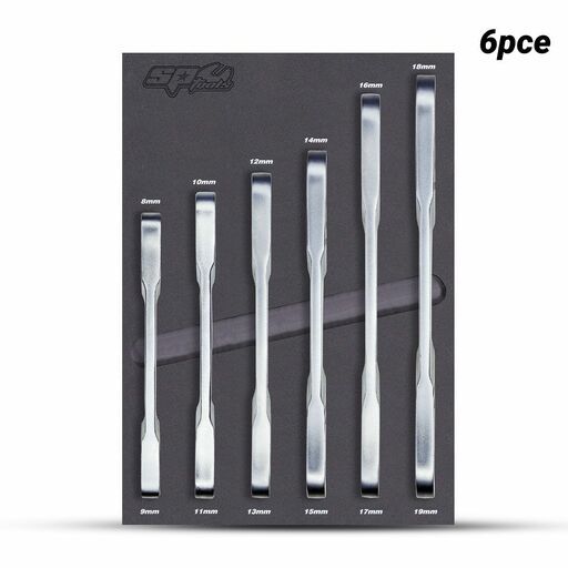 SP Tools SP10046 6pce Metric & SAE Ratcheting Flare Nut Spanner Set