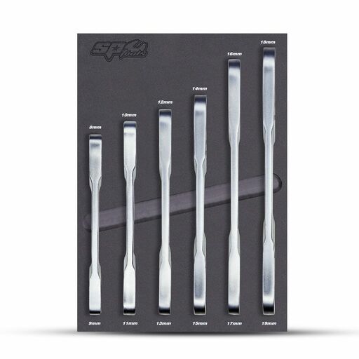 SP Tools SP10046 6pce Metric & SAE Ratcheting Flare Nut Spanner Set – image 2