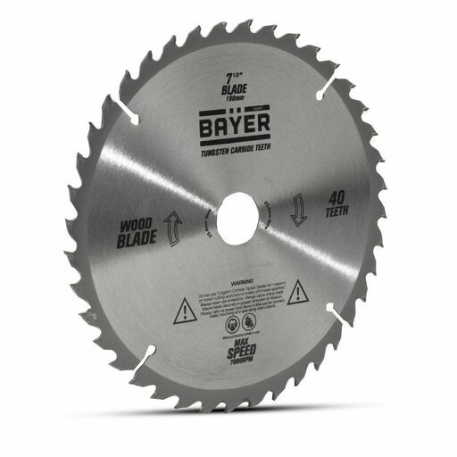 Bayer BMS190CUBL 190mm 40 Tooth Saw Blade Suitable for 25.4mm / 1" Shaft – image 2