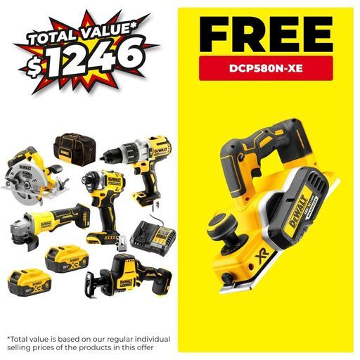 DeWalt DCZ585P2-XE 18V XR 5.0Ah Li-ion Cordless Brushless 5pce Combo Kit