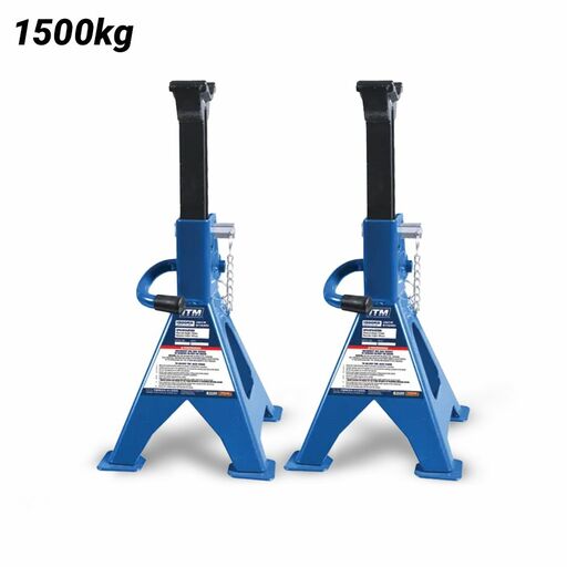 ITM TM820-01500 2-Pack 1500kg Ratchet Jack Stands