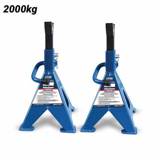 ITM TM820-02000 2-Pack 2000kg Ratchet Jack Stands