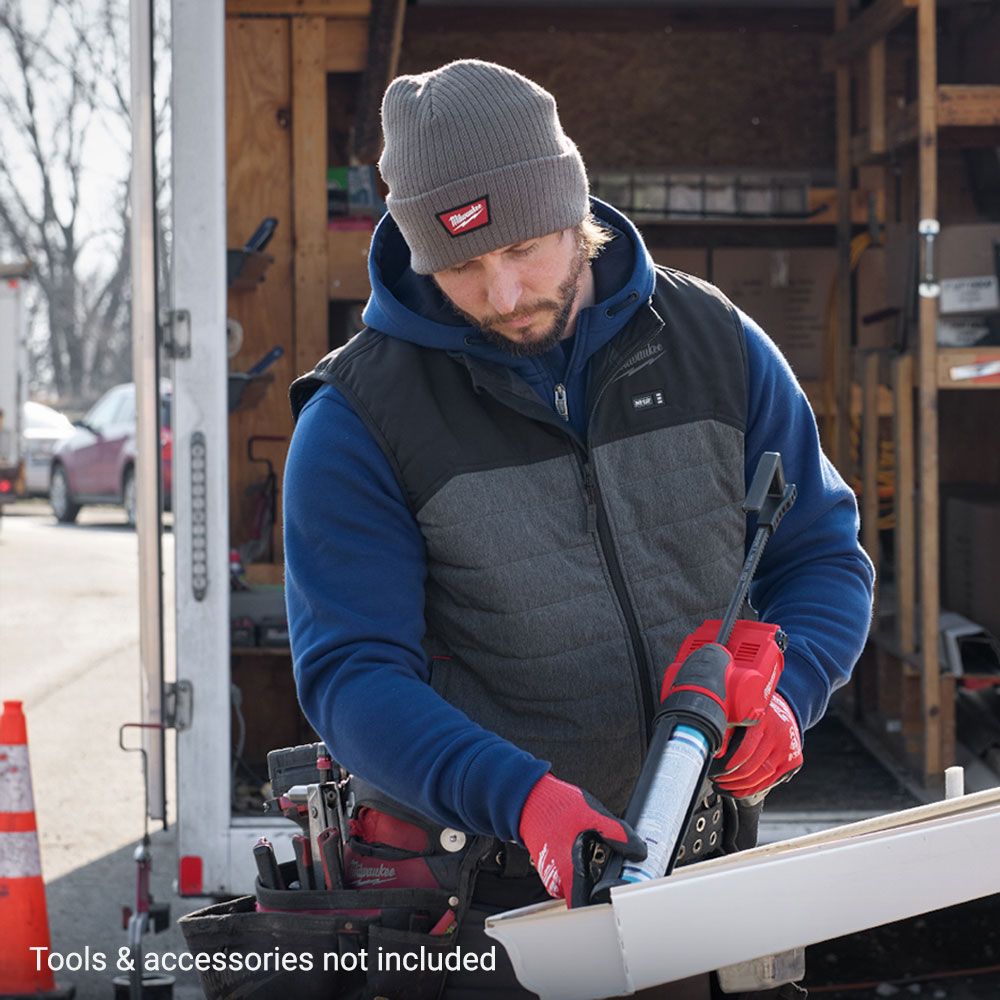 Milwaukee M750G Rib-Knit Cuffed Beanie - Grey – image 4
