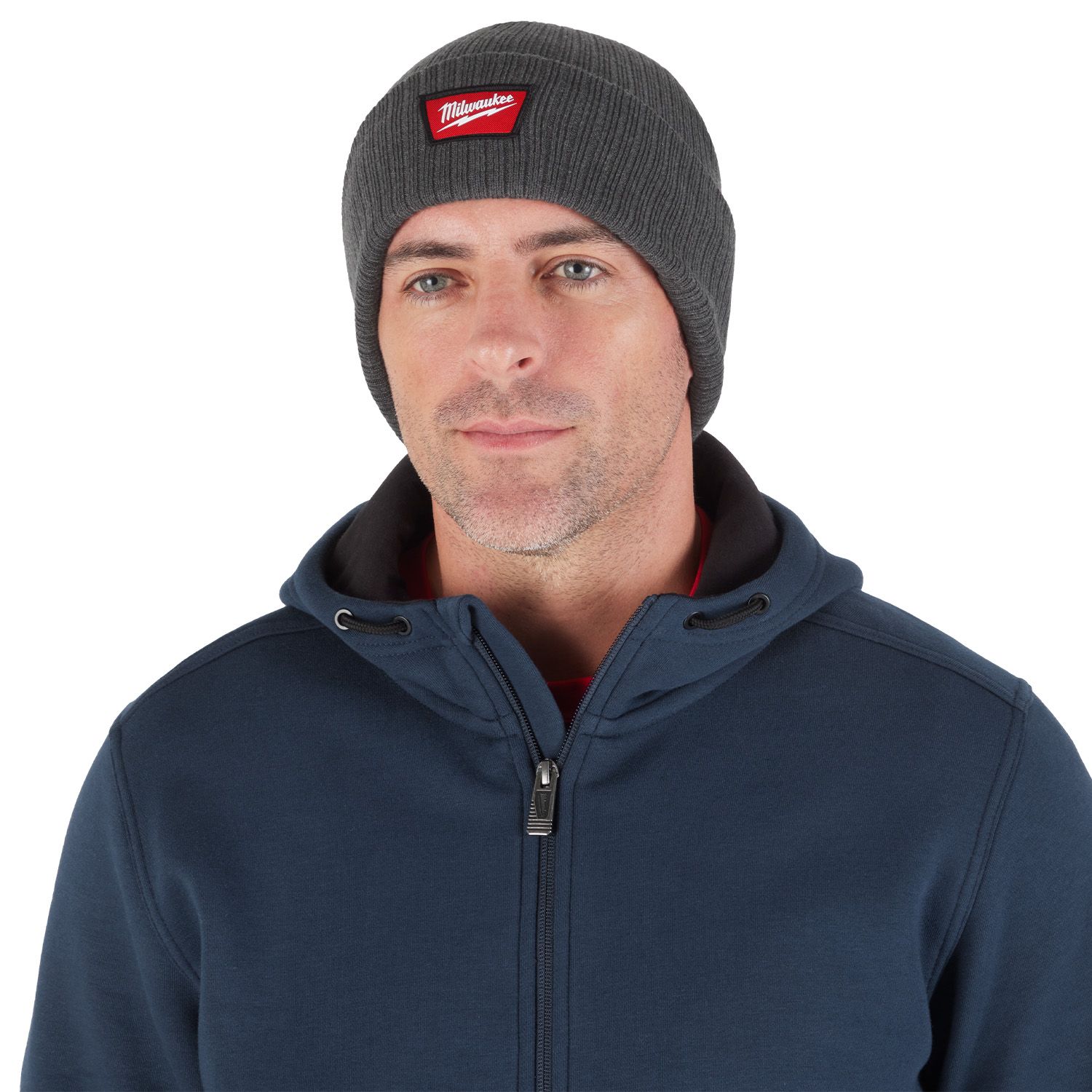 Milwaukee M750G Rib-Knit Cuffed Beanie - Grey – image 3