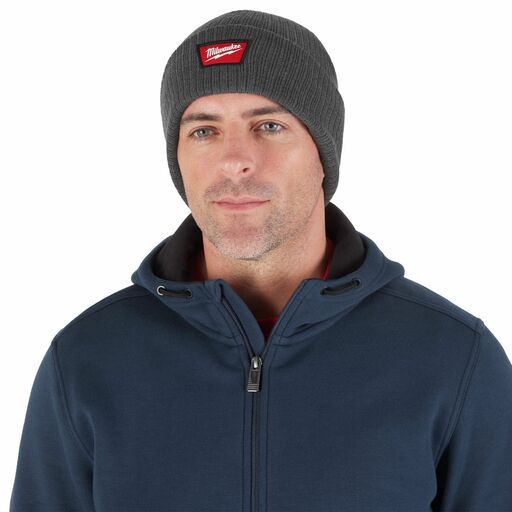 Milwaukee M750G Rib-Knit Cuffed Beanie - Grey – image 3