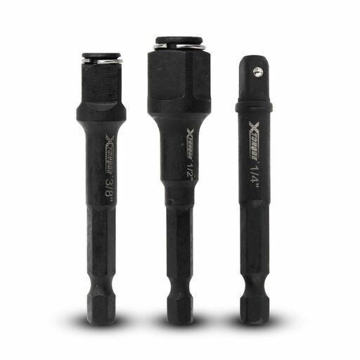 Xtorque XSA2I1 3pce 2 In 1 Socket Adaptor Set Black – image 2