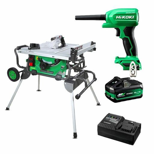 HiKOKI C10RJRA(PMZ) 1500W 254mm Table Saw & 18V MultiVolt Air Duster Combo Value Pack – image 2