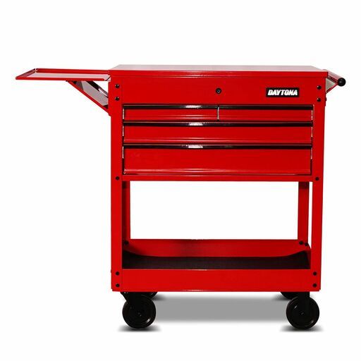 Daytona D4CARD 30" 4 Drawer Utility Cart with Full Lid - Red – image 2