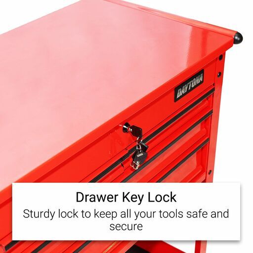 Daytona D4CARD 30" 4 Drawer Utility Cart with Full Lid - Red – image 8