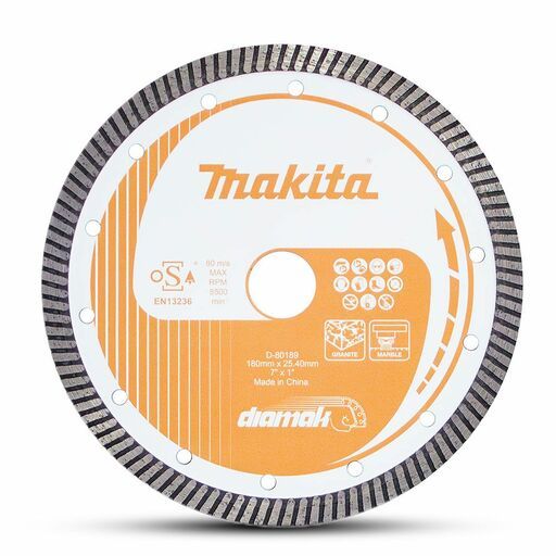 Makita D-80189 180mm x 25.4mm/22.23mm DIAMAK Turbo Diamond Blade – image 2