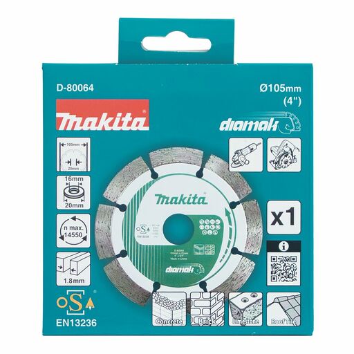Makita D-80064 105mm x 20mm/16mm DIAMAK Segmented Diamond Blade – image 2